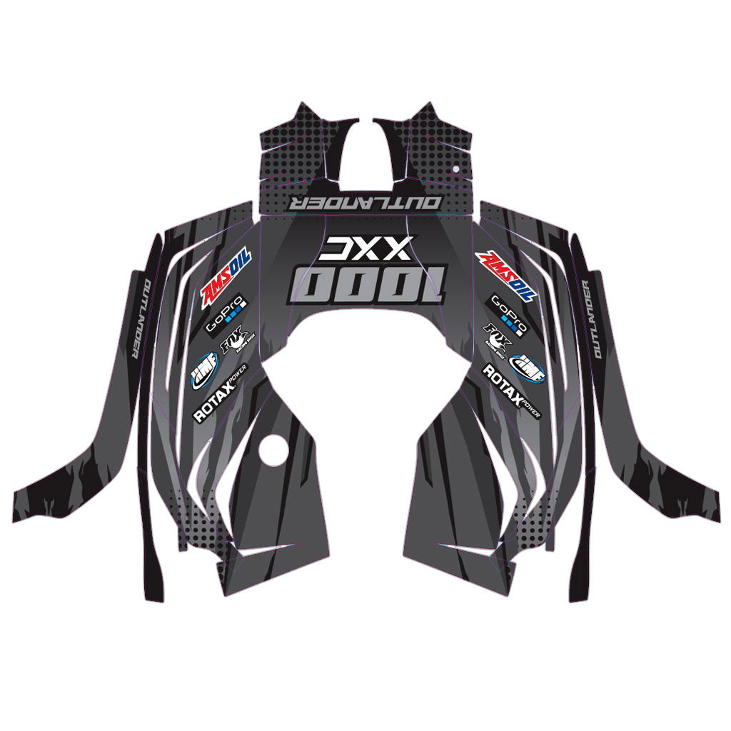 Can-Am Outlander Graphic Kit | Team Grey – HTWO Designs