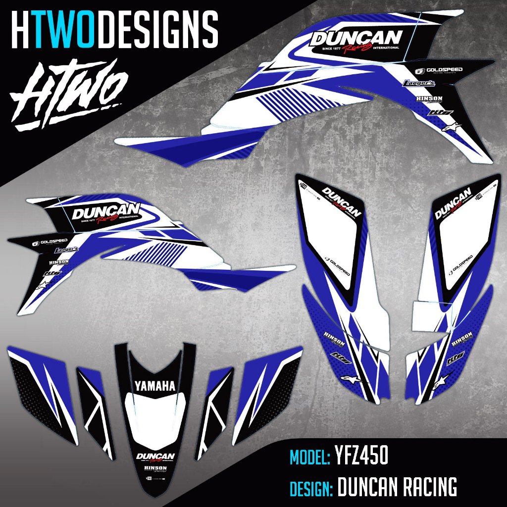 YFZ450 Graphic Kit | Yamaha Duncan Racing – HTWO Designs