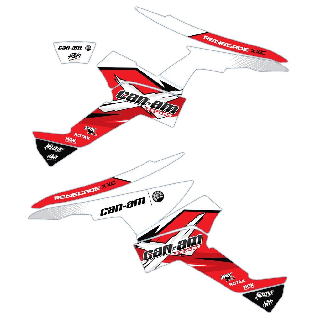 Kit Graphique SIKSPAK Pour Can-Am Renegade 500X/R 800X/R 1000 - Décalcomanie VTT Jaune REBIRTH